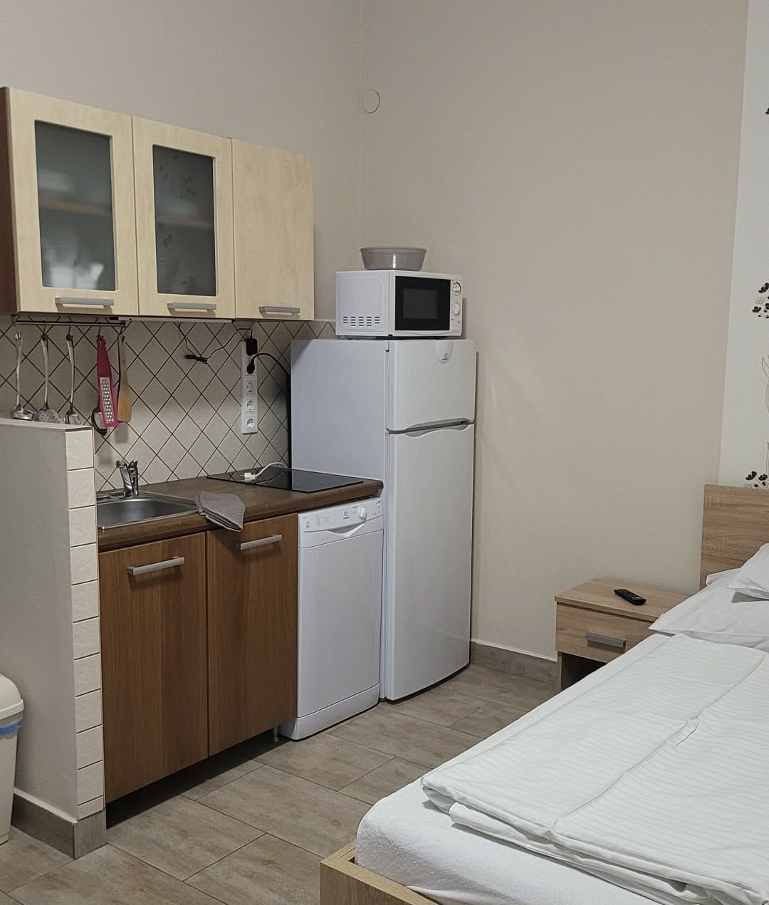 A négyfős apartman konyhája
